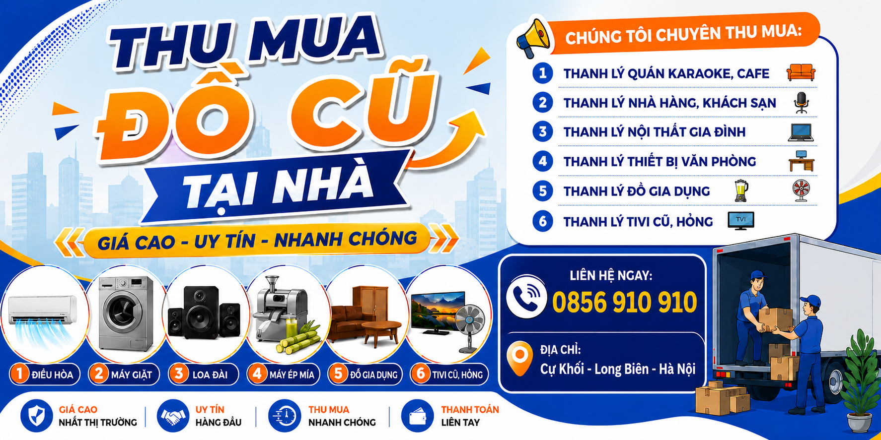 Đồ Cũ Nguyễn Gia — Gọi 0856 910 910 để được tư vấn và khảo sát miễn phí